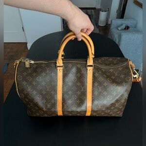 Vintage Louis Vuitton Keepall Bandouliere Bag Monogram Canvas 50